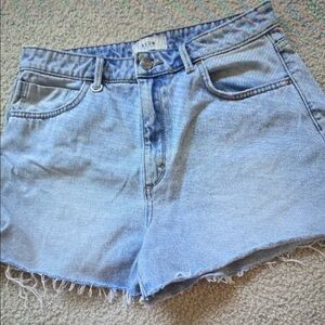 Women's Light Blue Denim Athletic Shorts